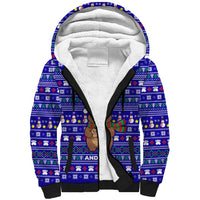 Bon Nadal Andorra Christmas Sherpa Hoodie Holiday Bear, Snowflakes, Paw Prints & Winter - Wonder Print Shop