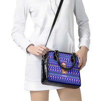 Bon Nadal Andorra Christmas Shoulder Handbag Holiday Bear, Snowflakes, Paw Prints & Winter - Wonder Print Shop