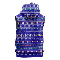 Bon Nadal Andorra Christmas Sleeveless Zip Hoodie Holiday Bear, Snowflakes, Paw Prints & Winter - Wonder Print Shop