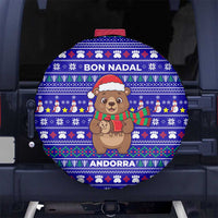 Bon Nadal Andorra Christmas Spare Tire Cover Holiday Bear, Snowflakes, Paw Prints & Winter - Wonder Print Shop
