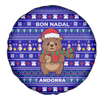 Bon Nadal Andorra Christmas Spare Tire Cover Holiday Bear, Snowflakes, Paw Prints & Winter - Wonder Print Shop