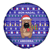 Bon Nadal Andorra Christmas Spare Tire Cover Holiday Bear, Snowflakes, Paw Prints & Winter - Wonder Print Shop