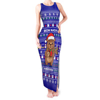 Bon Nadal Andorra Christmas Tank Maxi Dress Holiday Bear, Snowflakes, Paw Prints & Winter - Wonder Print Shop
