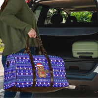 Bon Nadal Andorra Christmas Travel Bag Holiday Bear, Snowflakes, Paw Prints & Winter - Wonder Print Shop