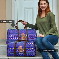 Bon Nadal Andorra Christmas Travel Bag Holiday Bear, Snowflakes, Paw Prints & Winter - Wonder Print Shop