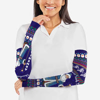 Armenia Christmas Arm Sleeves with Santa Claus Shnorhavor Surb Tsnund and Gift Bag Pattern - Wonder Print Shop