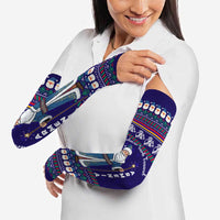 Armenia Christmas Arm Sleeves with Santa Claus Shnorhavor Surb Tsnund and Gift Bag Pattern - Wonder Print Shop
