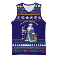Armenia Christmas Basketball Jersey with Santa Claus Shnorhavor Surb Tsnund and Gift Bag Pattern - Wonder Print Shop