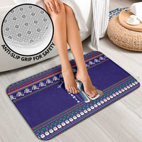 Armenia Christmas Bathroom Set with Santa Claus Shnorhavor Surb Tsnund and Gift Bag Pattern - Wonder Print Shop