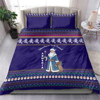 Armenia Christmas Bedding Set with Santa Claus Shnorhavor Surb Tsnund and Gift Bag Pattern - Wonder Print Shop