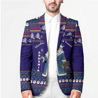 Armenia Christmas Blazer with Santa Claus Shnorhavor Surb Tsnund and Gift Bag Pattern - Wonder Print Shop
