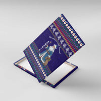 Armenia Christmas Canvas Wall Art with Santa Claus Shnorhavor Surb Tsnund and Gift Bag Pattern - Wonder Print Shop