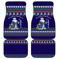 Armenia Christmas Car Mats with Santa Claus Shnorhavor Surb Tsnund and Gift Bag Pattern - Wonder Print Shop