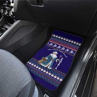 Armenia Christmas Car Mats with Santa Claus Shnorhavor Surb Tsnund and Gift Bag Pattern - Wonder Print Shop