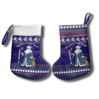Armenia Christmas Stocking with Santa Claus Shnorhavor Surb Tsnund and Gift Bag Pattern - Wonder Print Shop