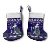 Armenia Christmas Stocking with Santa Claus Shnorhavor Surb Tsnund and Gift Bag Pattern - Wonder Print Shop