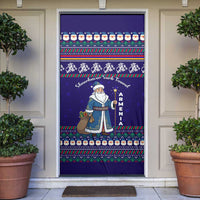 Armenia Christmas Door Cover with Santa Claus Shnorhavor Surb Tsnund and Gift Bag Pattern - Wonder Print Shop