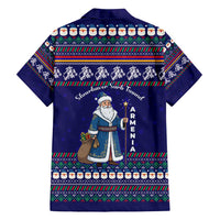 Armenia Christmas Family Matching Long Sleeve Bodycon Dress and Hawaiian Shirt with Santa Claus Shnorhavor Surb Tsnund and Gift Bag Pattern - Wonder Print Shop