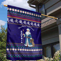 Armenia Christmas Garden Flag with Santa Claus Shnorhavor Surb Tsnund and Gift Bag Pattern - Wonder Print Shop