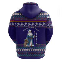 Armenia Christmas Hoodie with Santa Claus Shnorhavor Surb Tsnund and Gift Bag Pattern - Wonder Print Shop