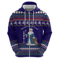 Armenia Christmas Hoodie with Santa Claus Shnorhavor Surb Tsnund and Gift Bag Pattern - Wonder Print Shop