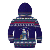 Armenia Christmas Kid Hoodie with Santa Claus Shnorhavor Surb Tsnund and Gift Bag Pattern - Wonder Print Shop