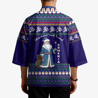 Armenia Christmas Kimono with Santa Claus Shnorhavor Surb Tsnund and Gift Bag Pattern - Wonder Print Shop