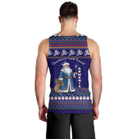 Armenia Christmas Men Tank Top with Santa Claus Shnorhavor Surb Tsnund and Gift Bag Pattern - Wonder Print Shop