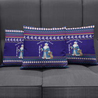 Armenia Christmas Pillow Cover with Santa Claus Shnorhavor Surb Tsnund and Gift Bag Pattern - Wonder Print Shop