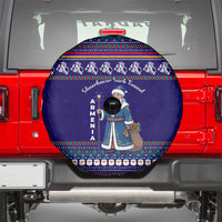 Armenia Christmas Spare Tire Cover with Santa Claus Shnorhavor Surb Tsnund and Gift Bag Pattern - Wonder Print Shop