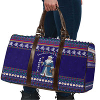 Armenia Christmas Travel Bag with Santa Claus Shnorhavor Surb Tsnund and Gift Bag Pattern - Wonder Print Shop