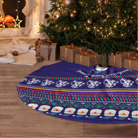 Armenia Christmas Tree Skirt with Santa Claus Shnorhavor Surb Tsnund and Gift Bag Pattern - Wonder Print Shop