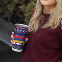 Armenia Christmas Tumbler Cup with Santa Claus Shnorhavor Surb Tsnund and Gift Bag Pattern - Wonder Print Shop