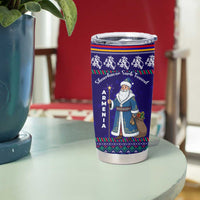 Armenia Christmas Tumbler Cup with Santa Claus Shnorhavor Surb Tsnund and Gift Bag Pattern - Wonder Print Shop