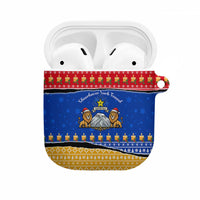 Armenia Christmas AirPods Case with Shnorhavor Surb Tsnund Lions Flag Colors and Coat of Arms - Wonder Print Shop