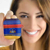 Armenia Christmas AirPods Case with Shnorhavor Surb Tsnund Lions Flag Colors and Coat of Arms - Wonder Print Shop