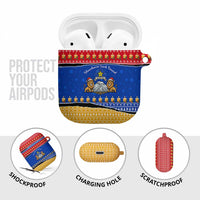 Armenia Christmas AirPods Case with Shnorhavor Surb Tsnund Lions Flag Colors and Coat of Arms - Wonder Print Shop