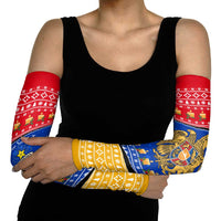 Armenia Christmas Arm Sleeves with Shnorhavor Surb Tsnund Lions Flag Colors and Coat of Arms - Wonder Print Shop