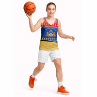 Armenia Christmas Basketball Jersey with Shnorhavor Surb Tsnund Lions Flag Colors and Coat of Arms - Wonder Print Shop