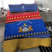 Armenia Christmas Bedding Set with Shnorhavor Surb Tsnund Lions Flag Colors and Coat of Arms - Wonder Print Shop