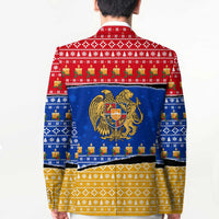 Armenia Christmas Blazer with Shnorhavor Surb Tsnund Lions Flag Colors and Coat of Arms - Wonder Print Shop