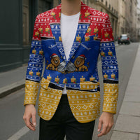 Armenia Christmas Blazer with Shnorhavor Surb Tsnund Lions Flag Colors and Coat of Arms - Wonder Print Shop