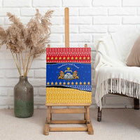 Armenia Christmas Canvas Wall Art with Shnorhavor Surb Tsnund Lions Flag Colors and Coat of Arms - Wonder Print Shop