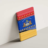 Armenia Christmas Canvas Wall Art with Shnorhavor Surb Tsnund Lions Flag Colors and Coat of Arms - Wonder Print Shop