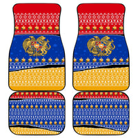 Armenia Christmas Car Mats with Shnorhavor Surb Tsnund Lions Flag Colors and Coat of Arms - Wonder Print Shop