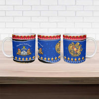 Armenia Christmas Ceramic Mug with Shnorhavor Surb Tsnund Lions Flag Colors and Coat of Arms - Wonder Print Shop