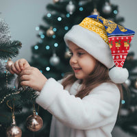 Armenia Christmas Santa Hat with Shnorhavor Surb Tsnund Lions Flag Colors and Coat of Arms - Wonder Print Shop