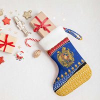 Armenia Christmas Stocking with Shnorhavor Surb Tsnund Lions Flag Colors and Coat of Arms - Wonder Print Shop