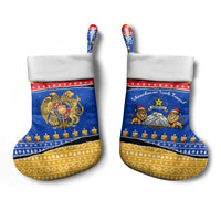 Armenia Christmas Stocking with Shnorhavor Surb Tsnund Lions Flag Colors and Coat of Arms - Wonder Print Shop