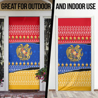 Armenia Christmas Door Cover with Shnorhavor Surb Tsnund Lions Flag Colors and Coat of Arms - Wonder Print Shop